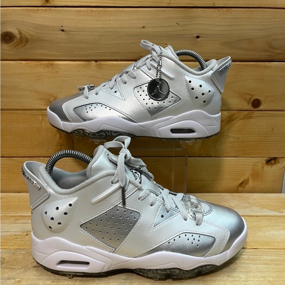 MEN'S AIR JORDAN 6 RETRO LOW GOLF 'GIFT GIVING PACK' CLEATS FD6719-001 SIZE 7.5 - Picture 1 of 8